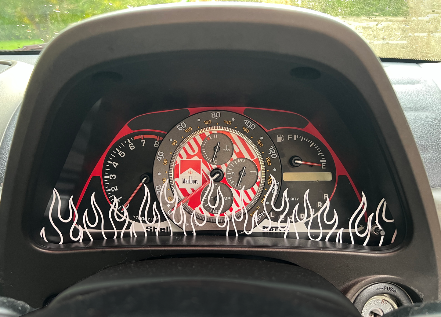 Clean Flame Clock Decal