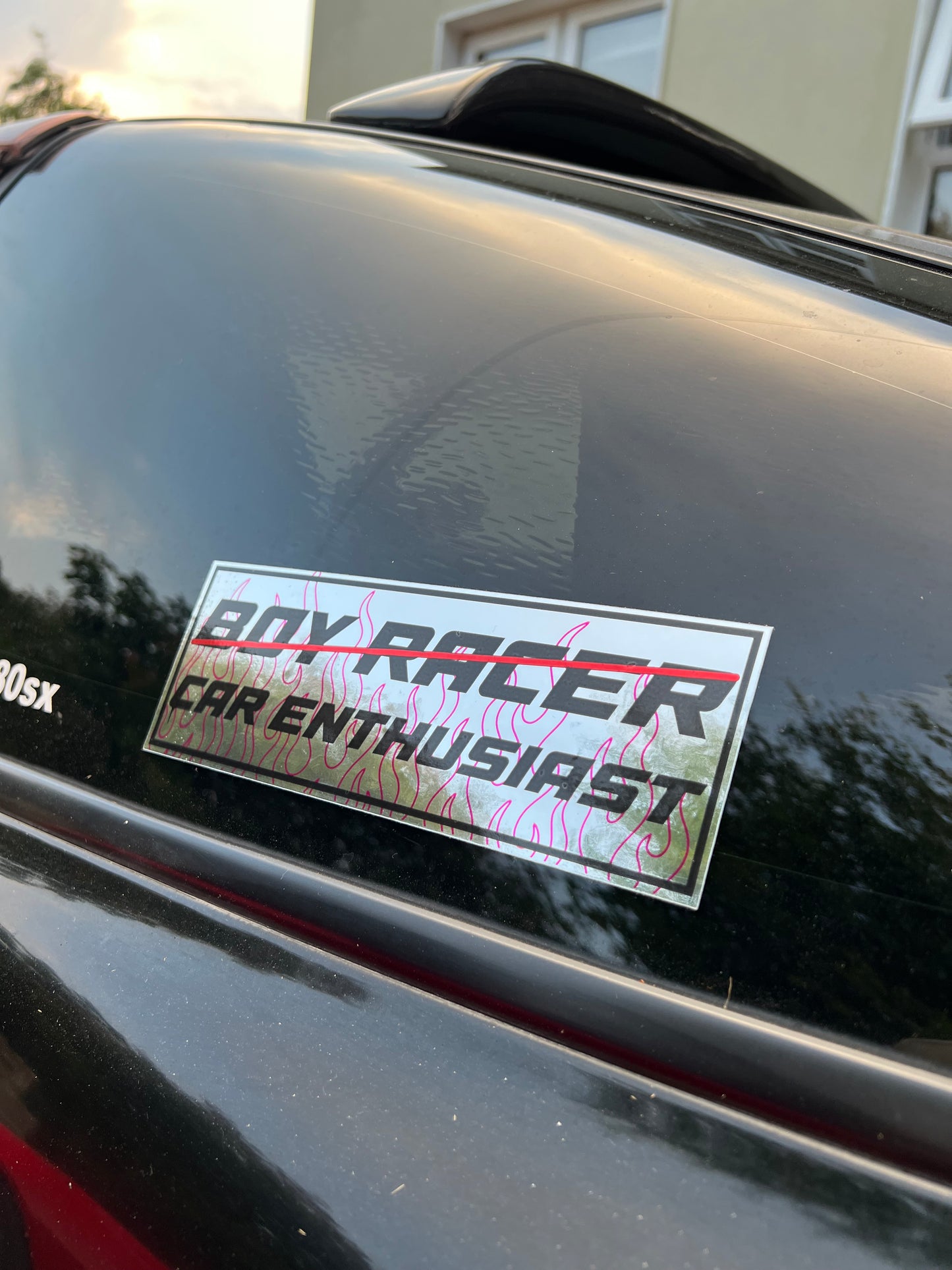 BOY RACER / CAR ENTHUSIAST  SLAP STICKER ( PURPLE )