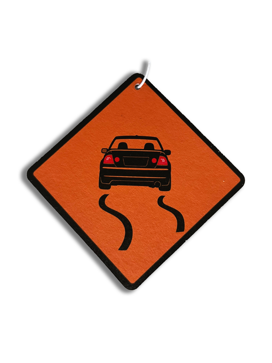 Slippery Road Sign / IS200  Car Air-Freshener