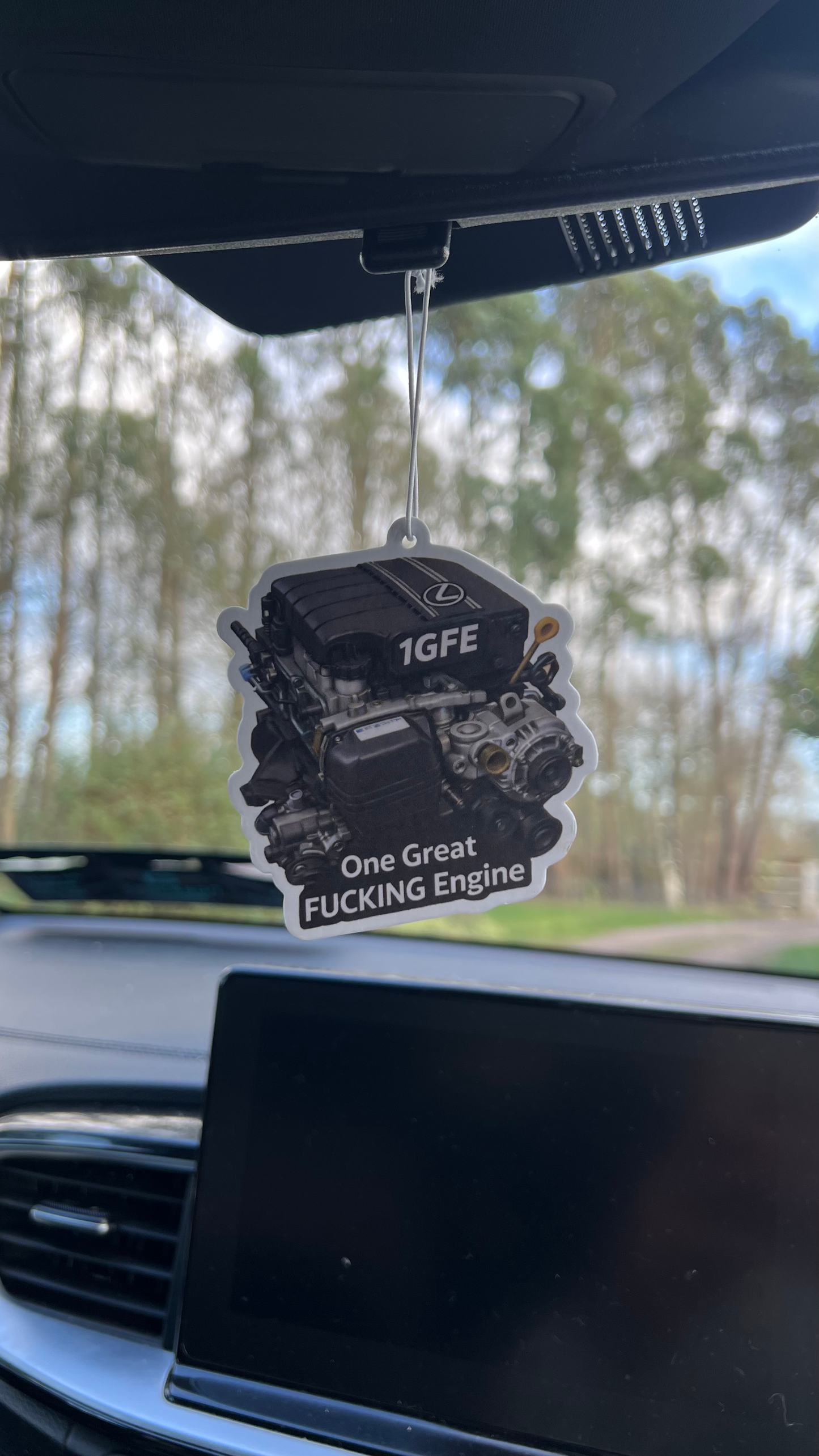 1GFE ( ONE GREAT FUCKING ENGINE )  Car Air-Freshener