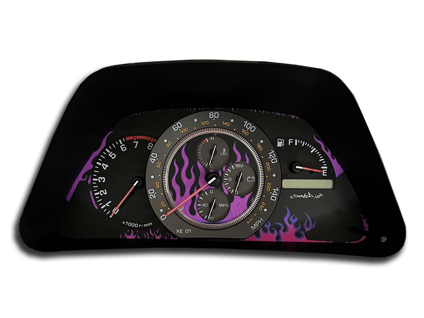IS200/IS300/ALTEZZA | Purple Flames Livery Clock Sticker