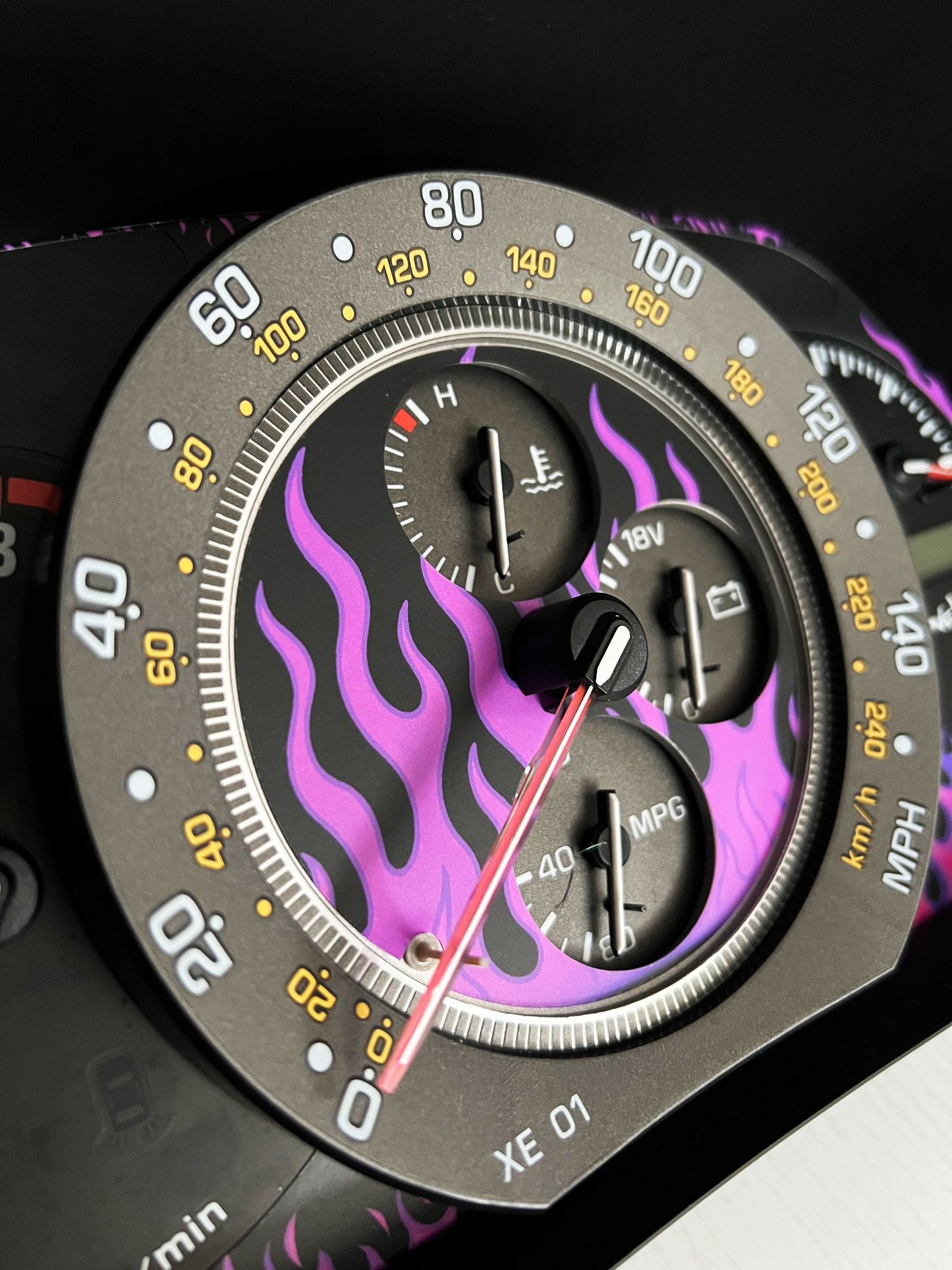 IS200/IS300/ALTEZZA | Purple Flames Livery Clock Sticker